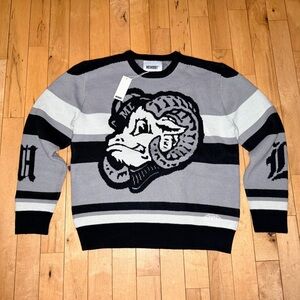 Memory Lane Black/Grey Ramsy Knit Sweater sz 2XL Msrp $160